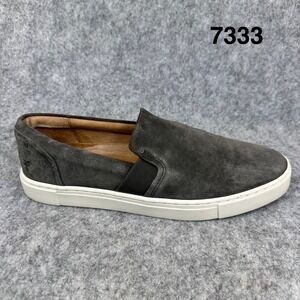 Frye Melanie Slip On Sneakers Womens 9.5 Gray Suede Leather Casual Shoes